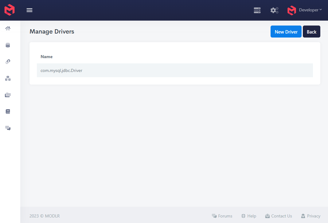 Manage Drivers Page