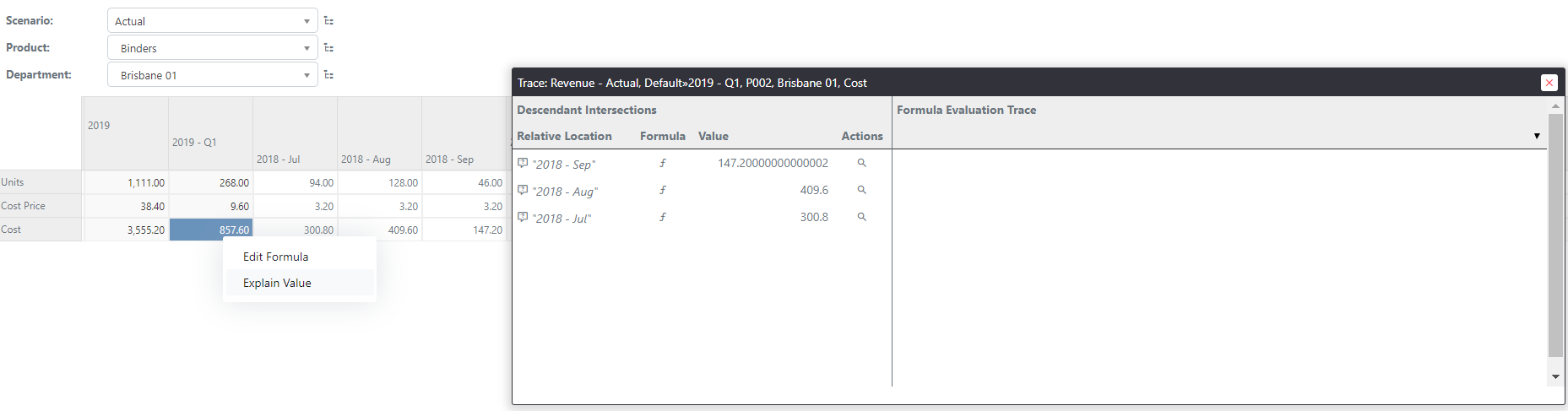 Explain Formula