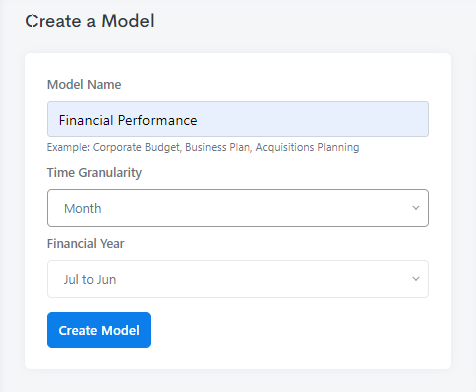 Creating a New Model