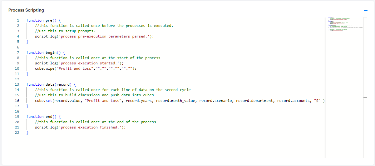 Process code